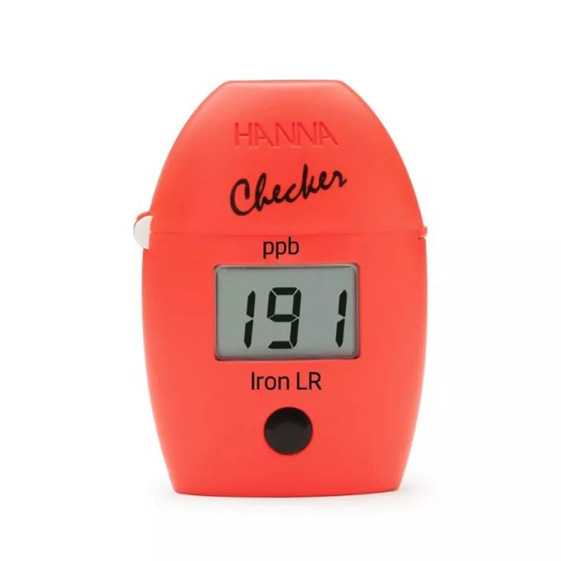 Tester digital de ferro HANNA Checker HI746, medição de 0-999 ppb, inclui cubetas e reagentes
