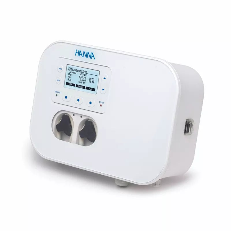 Hanna Controllo automatico di pH, ORP e temperatura BL132-20 con pannello della camera di flusso ed Ethernet