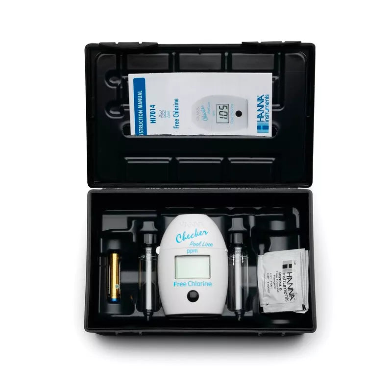 Medidor digital de cloro livre HANNA Checker Pool Line HI7014 com faixa de 0,0-2,50 ppm