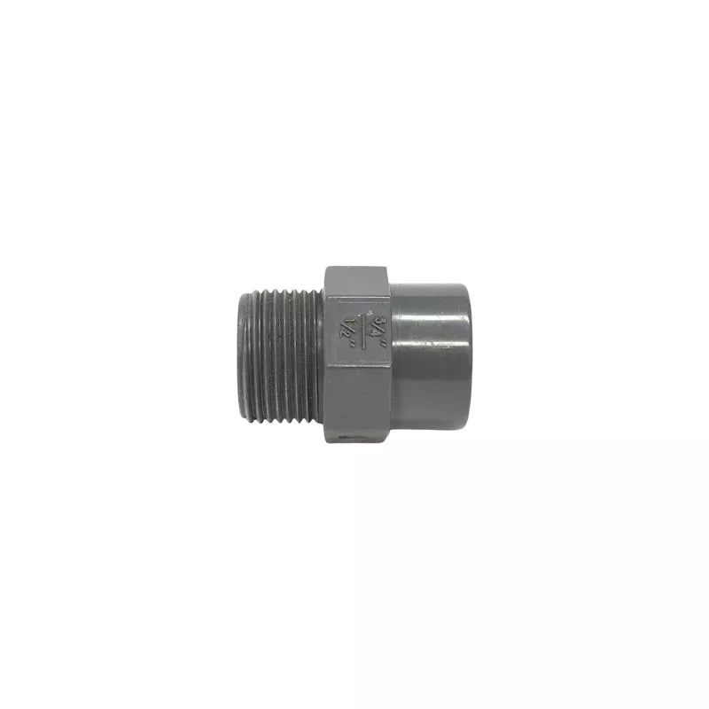 Adaptador PVC macho 3/4" hembra 1/2"