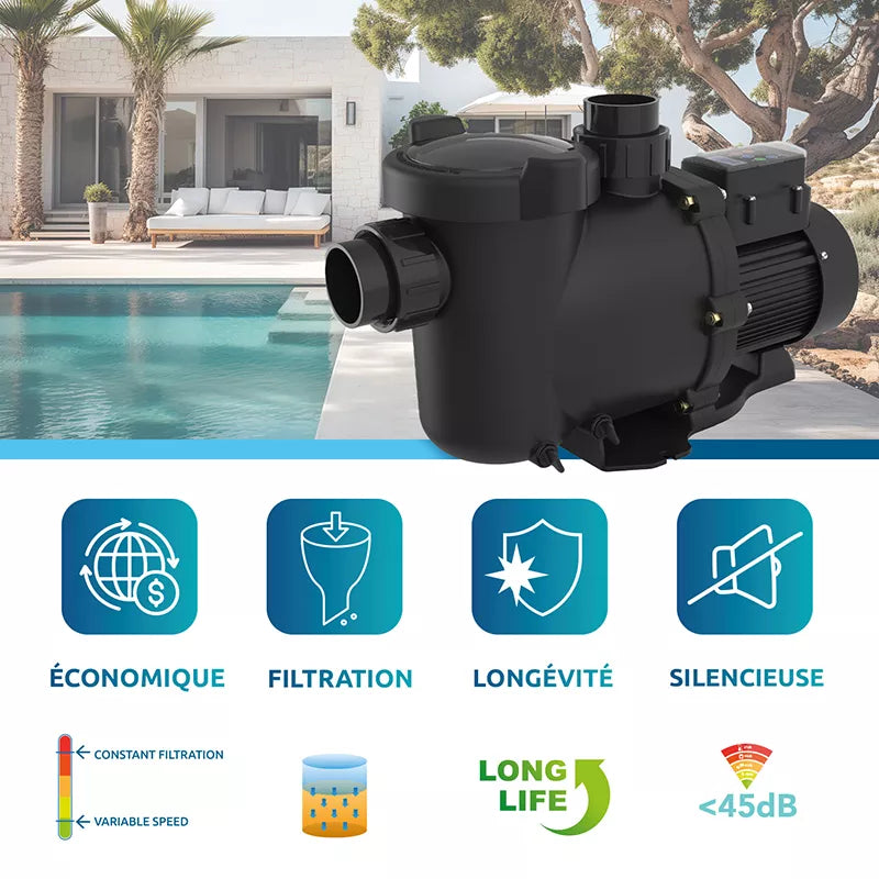 Bomba piscina de velocidad variable Poolex Onduline 1,5 CV