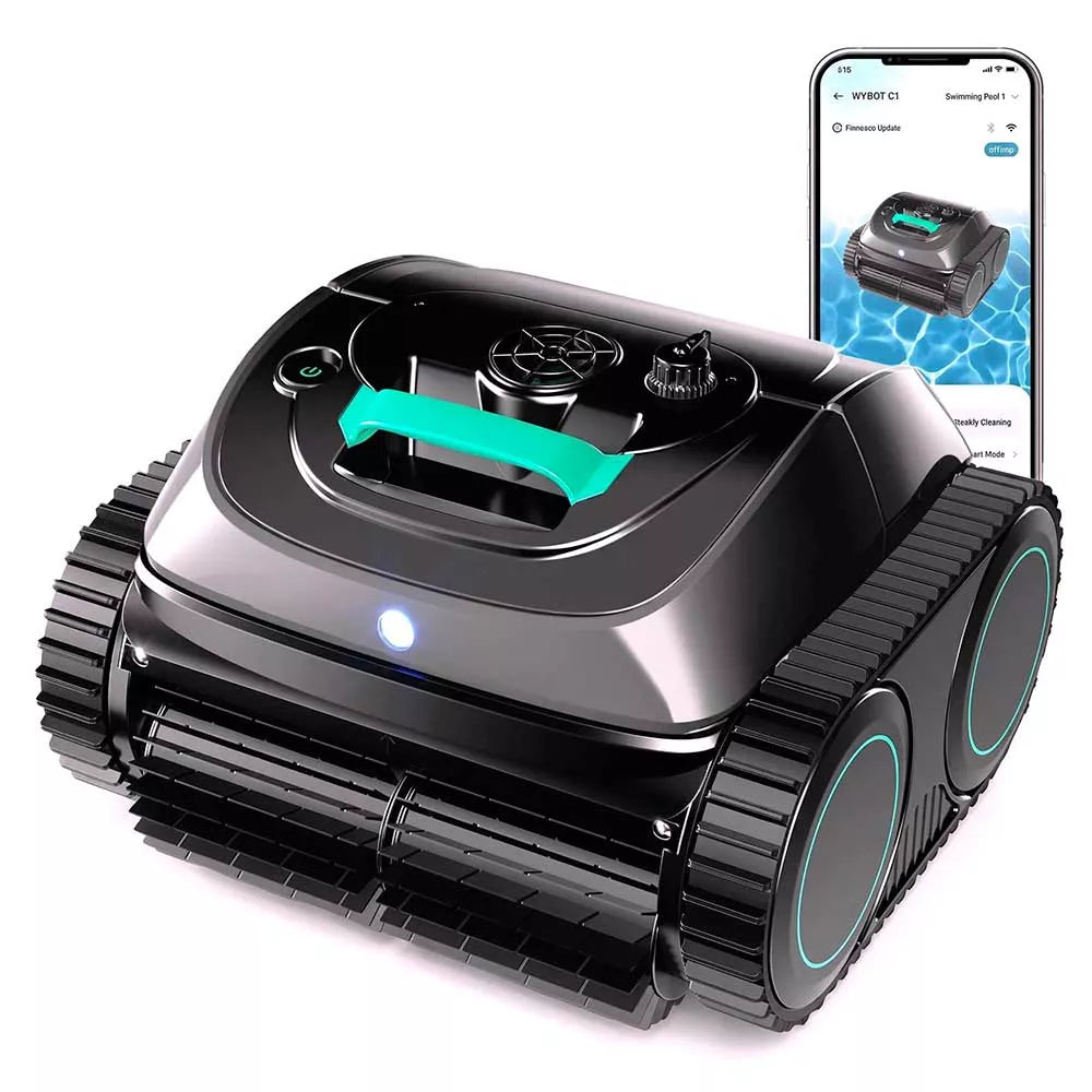 Wybot Spyder Expert NG con movil detrás