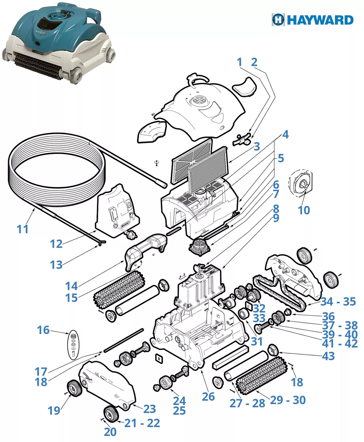 Parti di ricambio Hayward SharkVAC XL