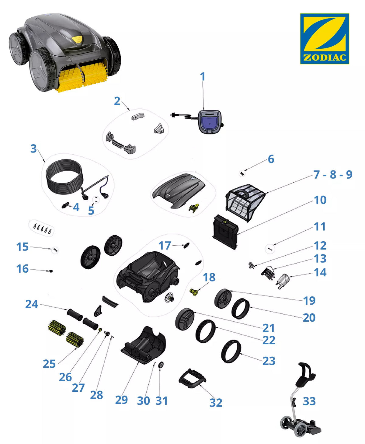 Recambios Zodiac OV 3300