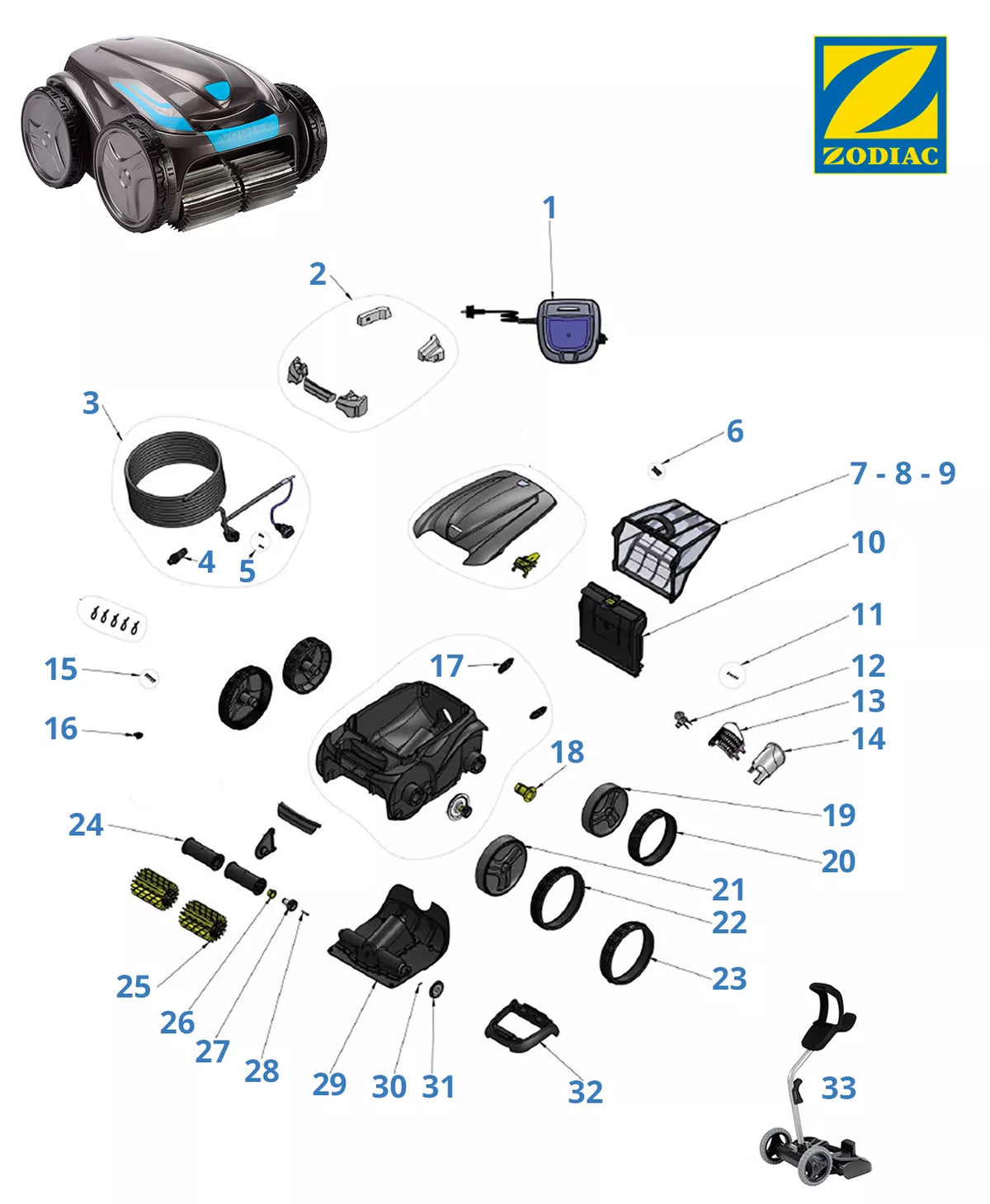 Recambios Zodiac OV 3480
