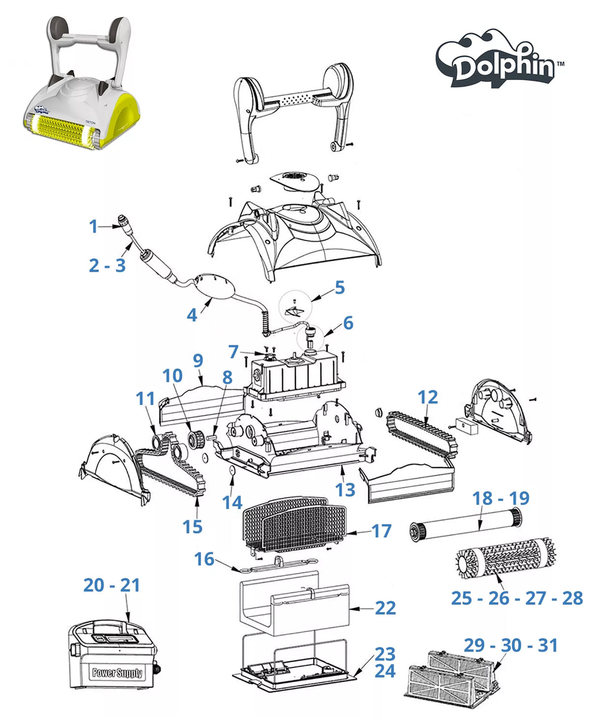Recambios para Dolphin Triton