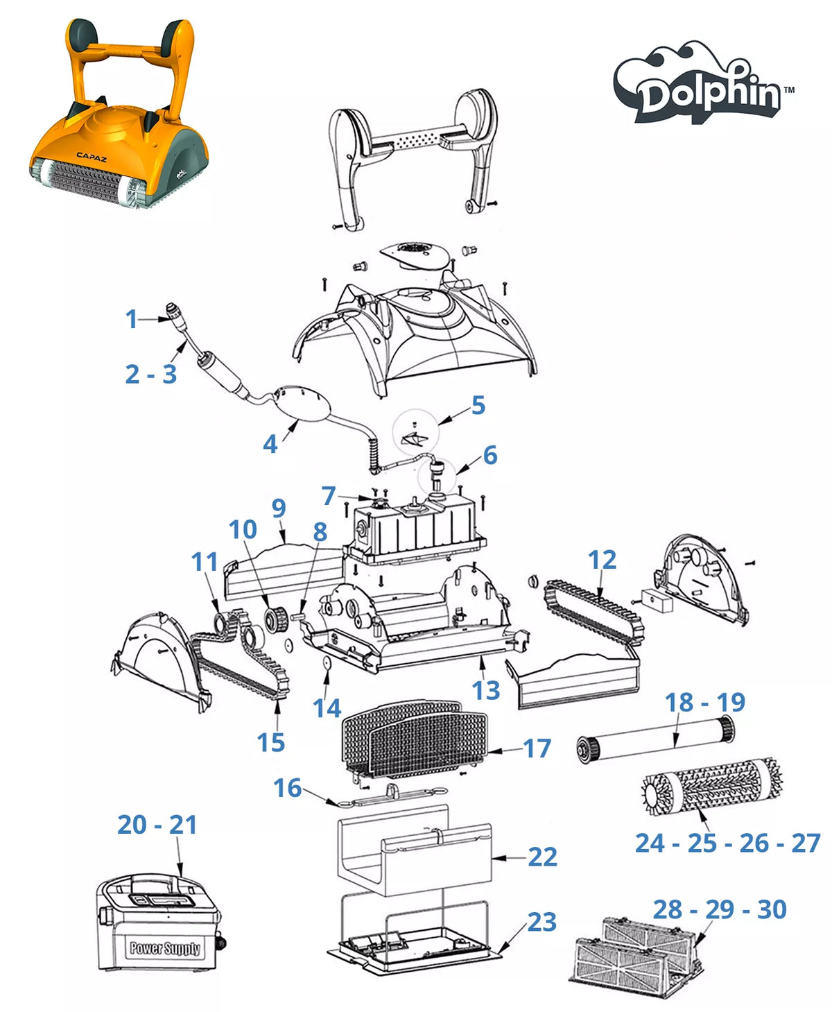 Spare parts for Dolphin Capable
