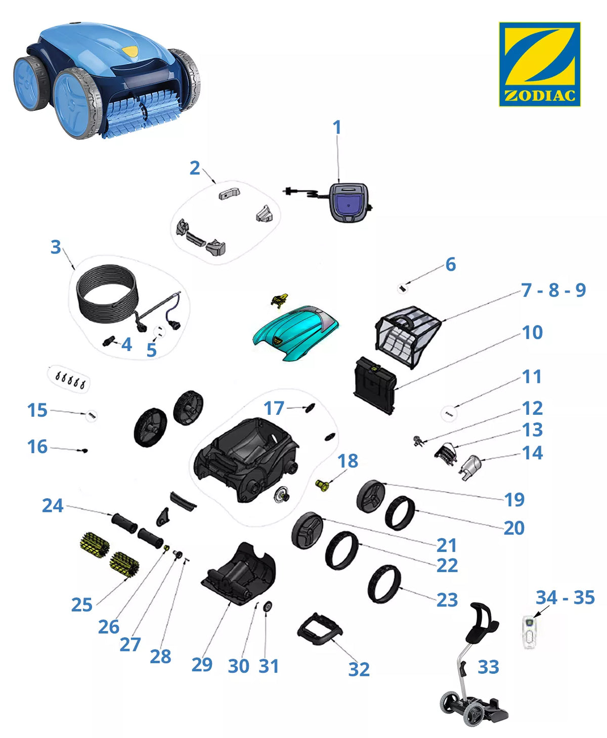Recambios Zodiac OV 3510