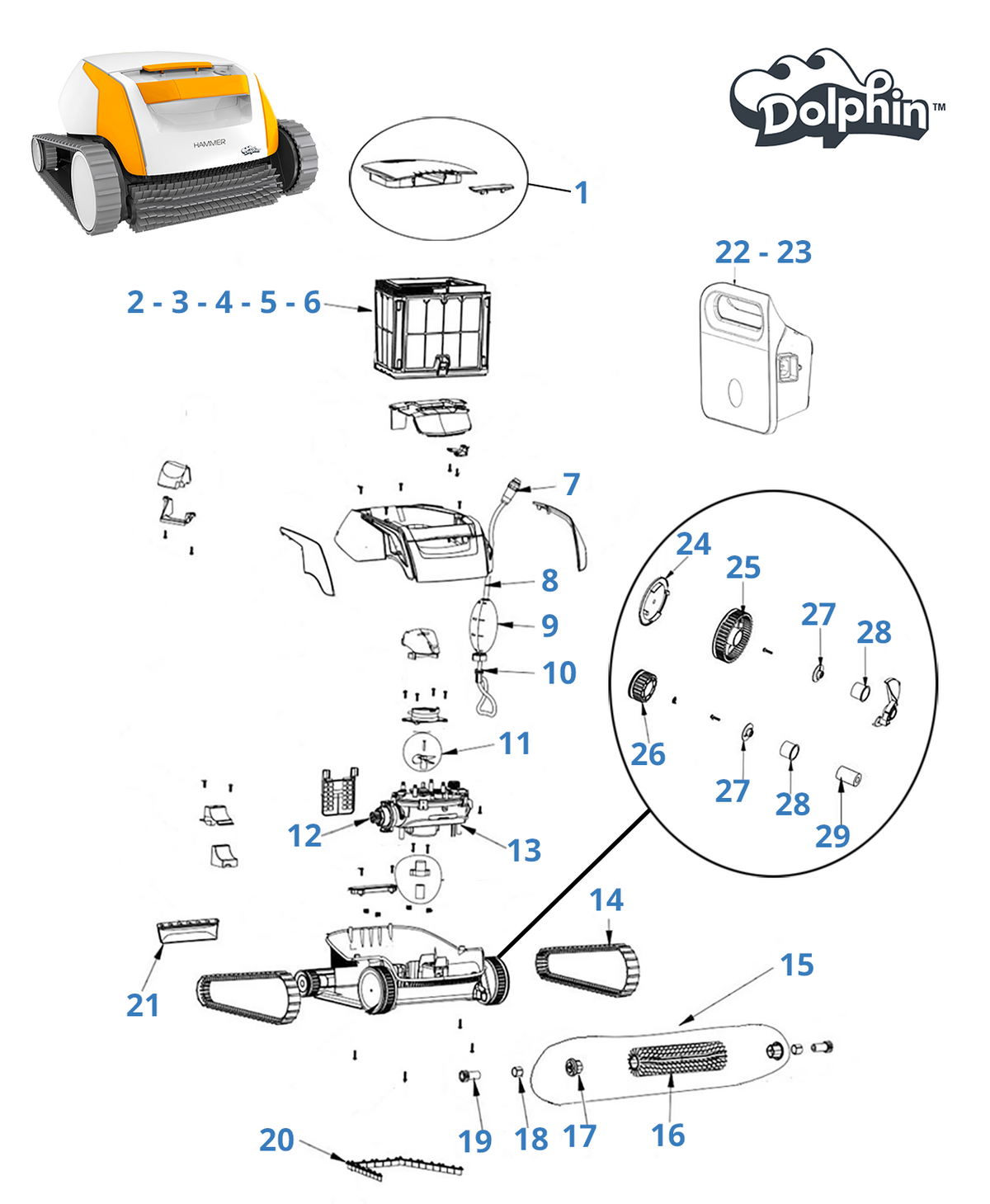 Recambios para Dolphin Hammer