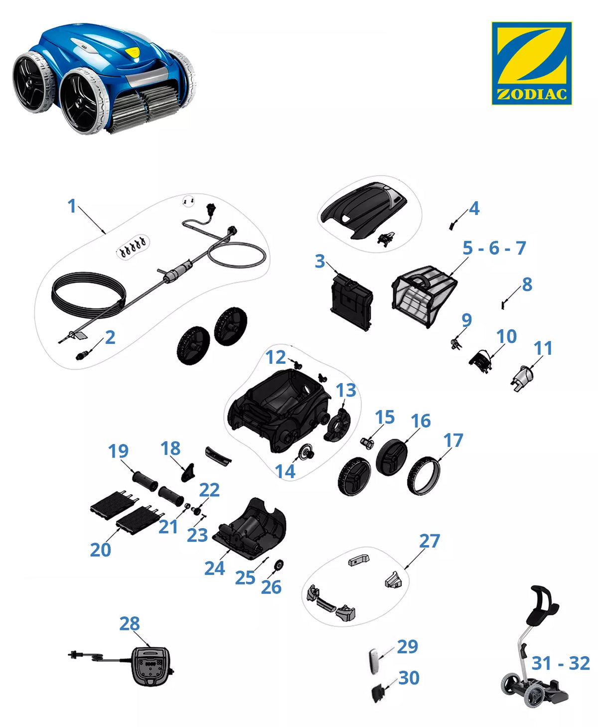 Recambios Zodiac RV 5600
