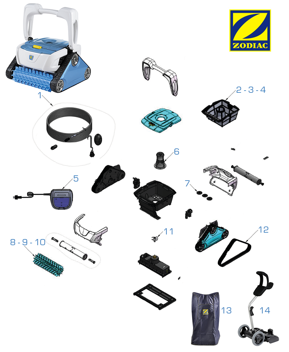 Spare parts Zodiac RC 4360