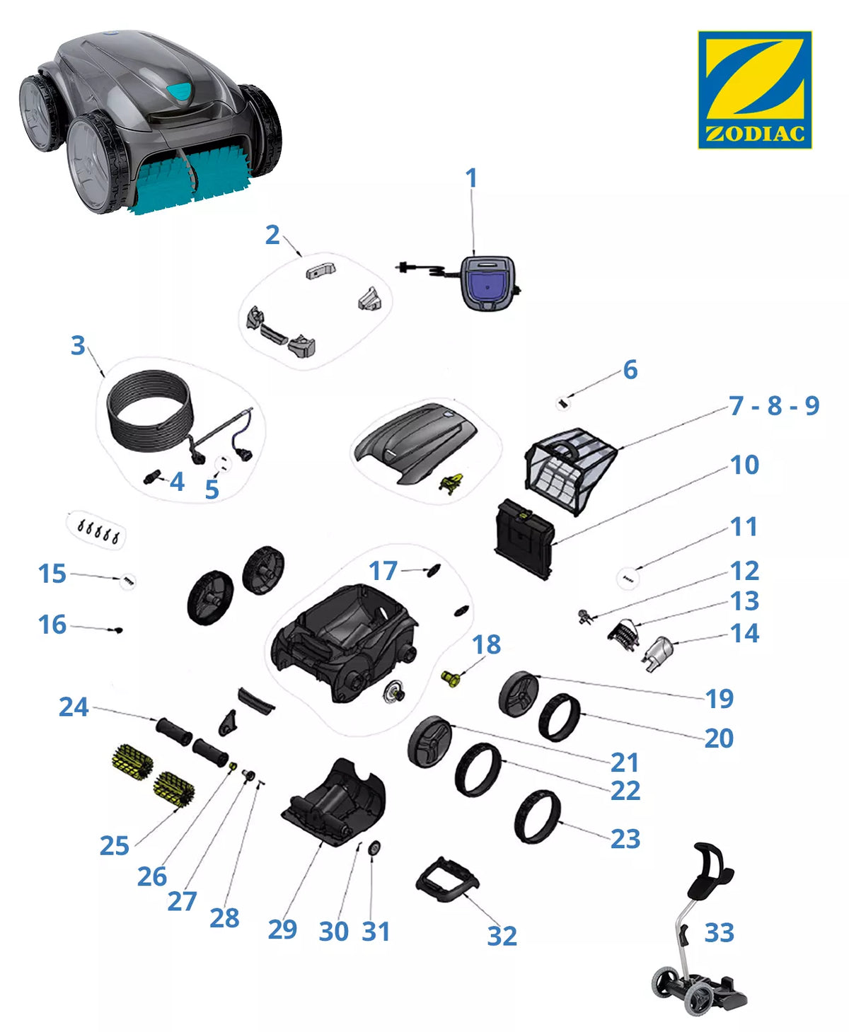 Recambios Zodiac OV 3450