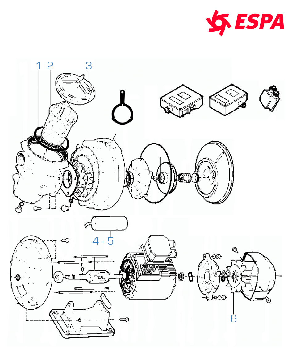 Spare parts ESPA Flipper NS pump