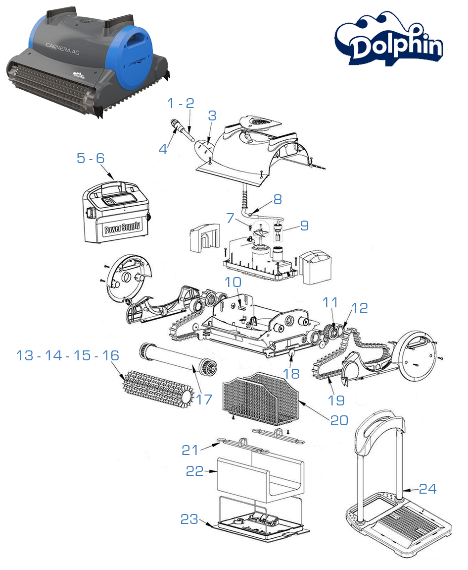 Spare parts for Dolphin Carrera AG