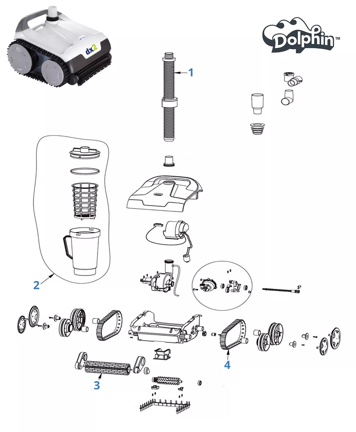 Spare parts for Dolphin Hybrid Dx2