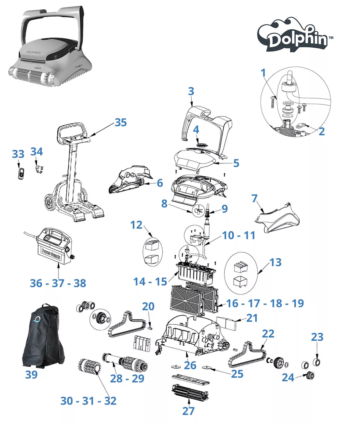 Pièces détachées pour Dolphin 5