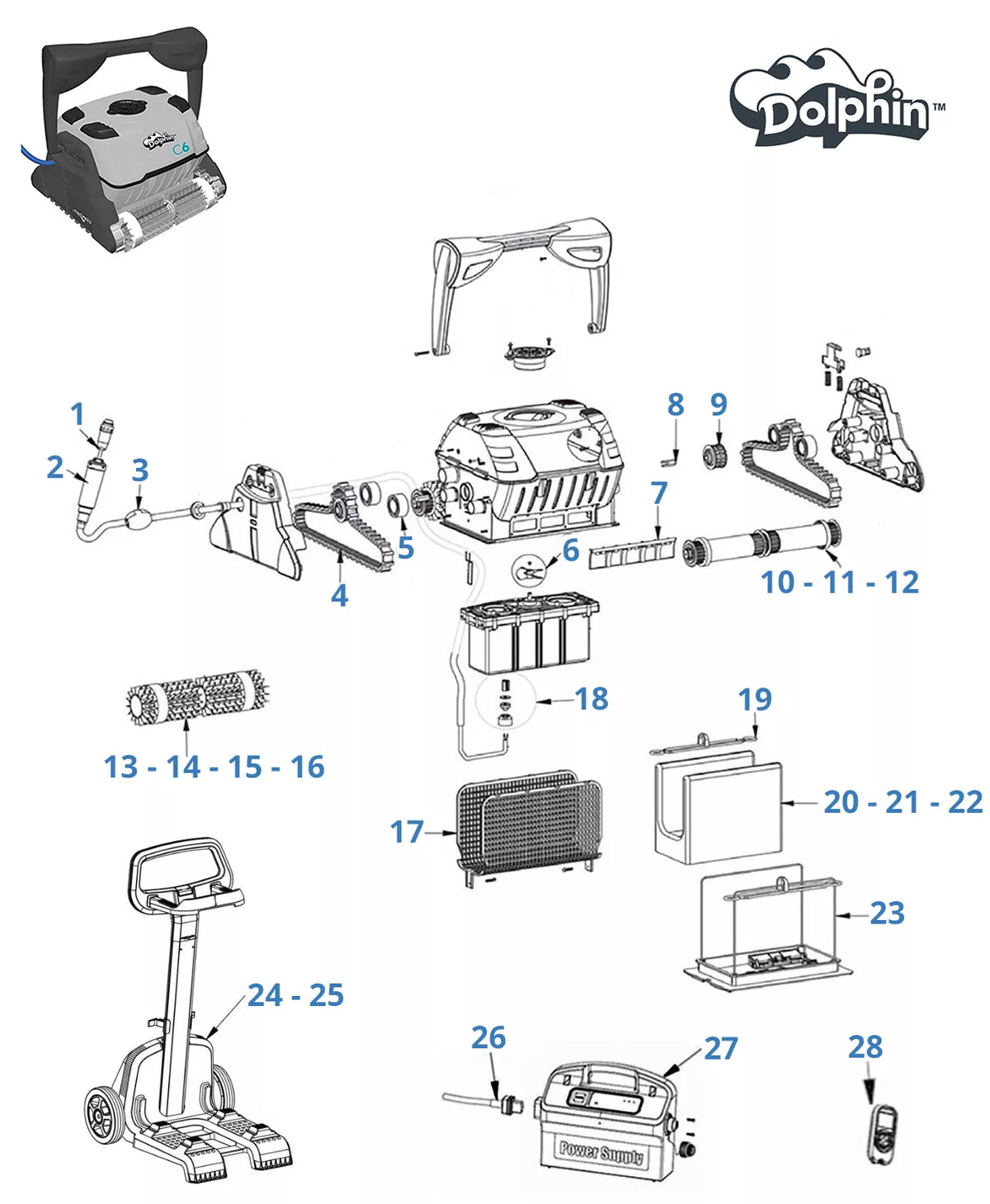 Recambios para Dolphin C6
