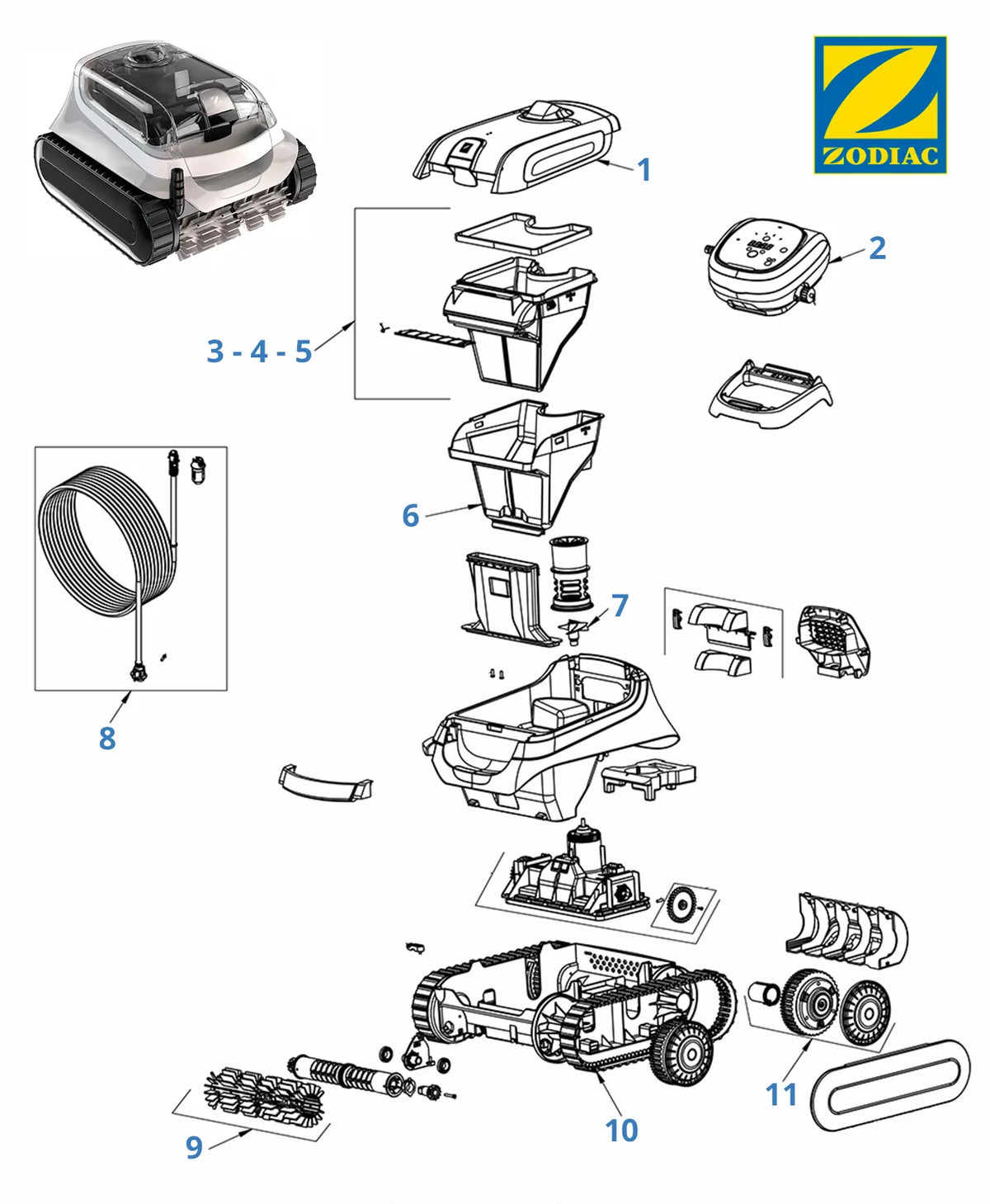 Recambios Zodiac 20 XA