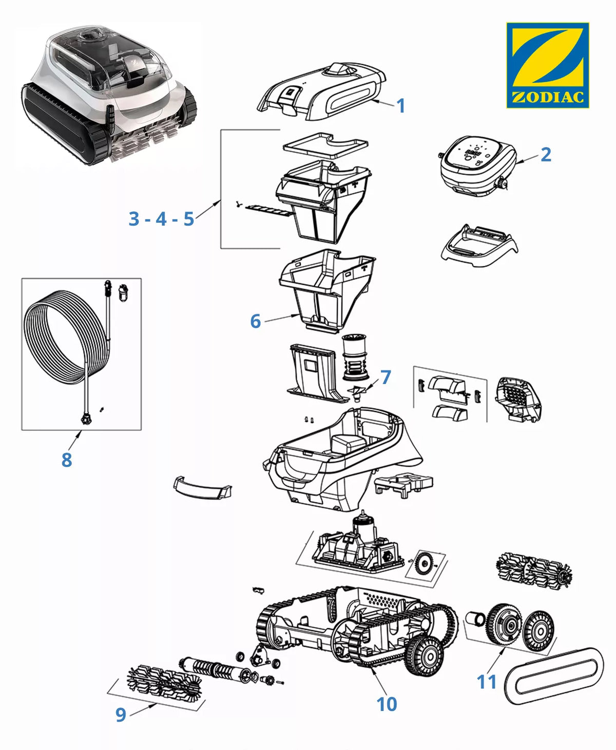 Recambios Zodiac 30 XA iQ