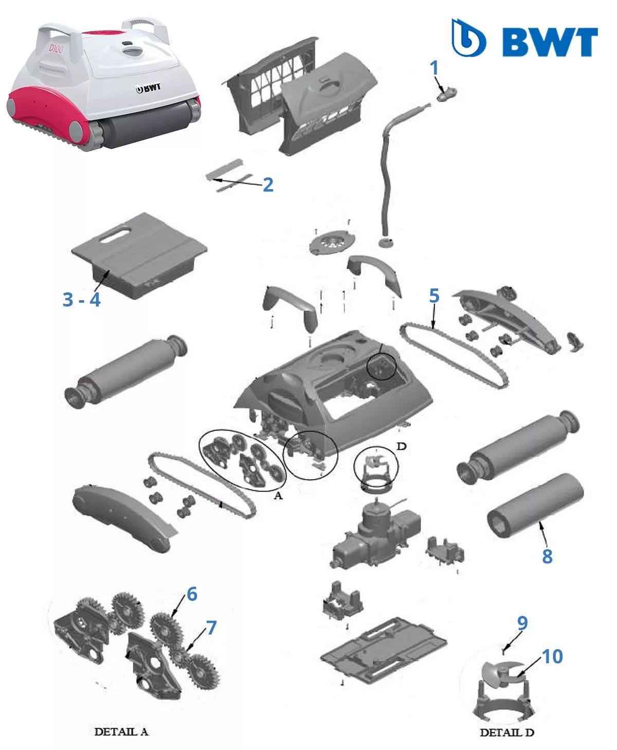 Recambios BWT D100