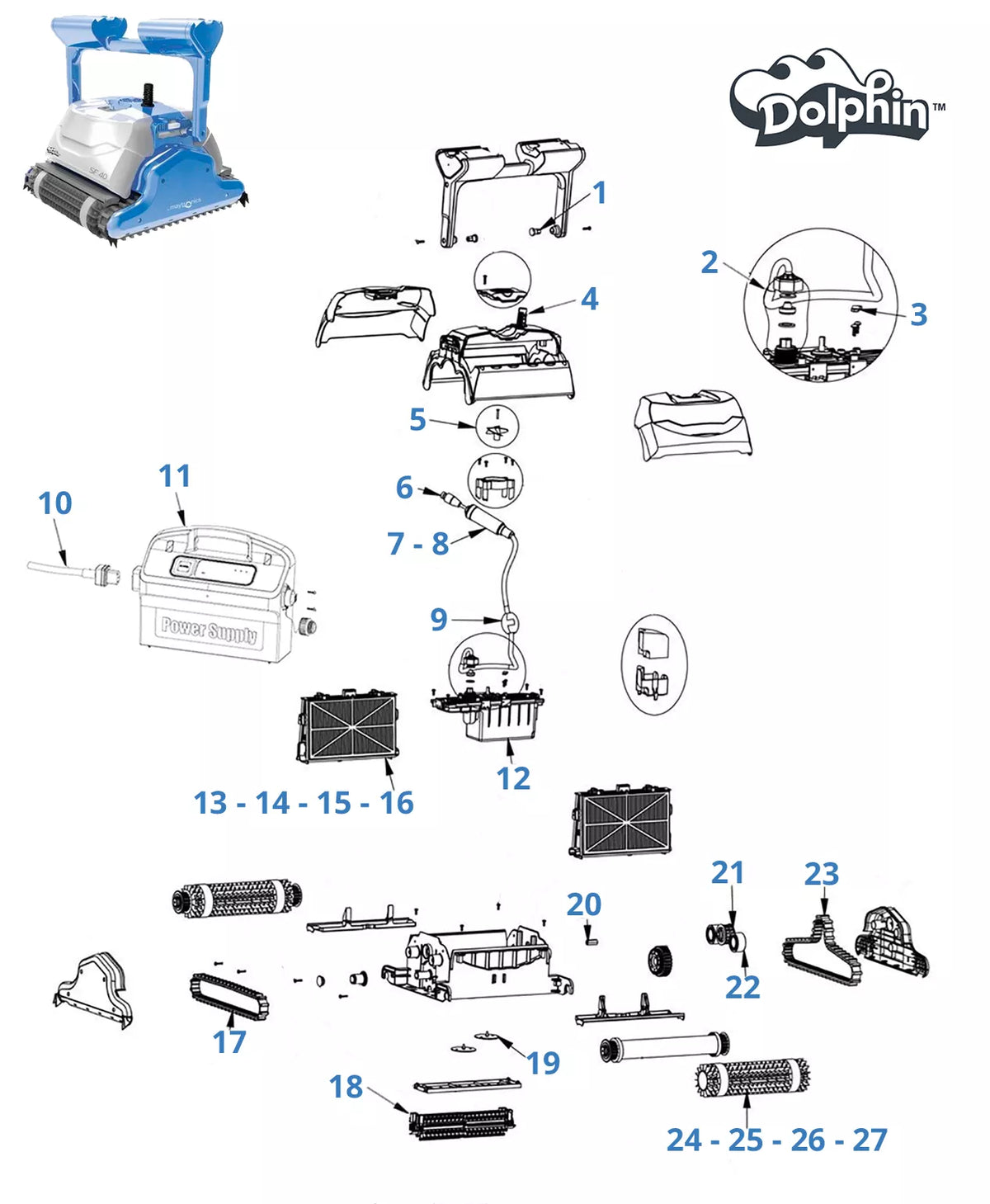 Ricambi per Dolphin SF 40