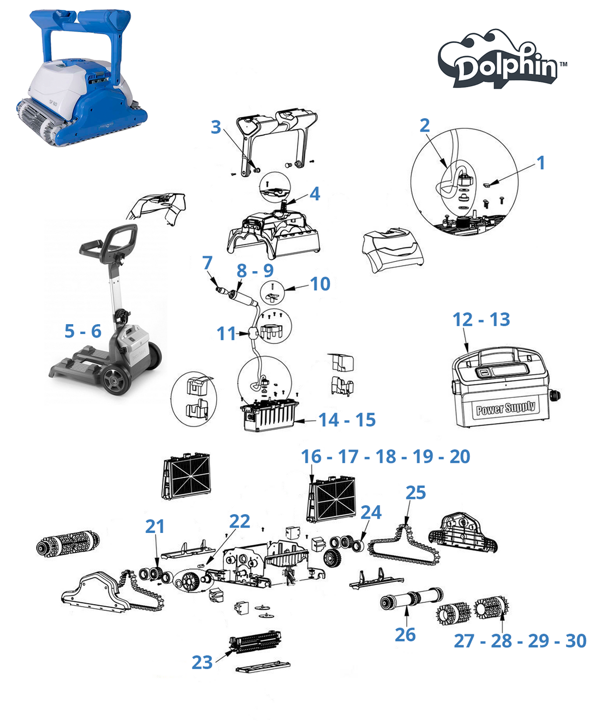 Pièces détachées pour Dolphin SF 60