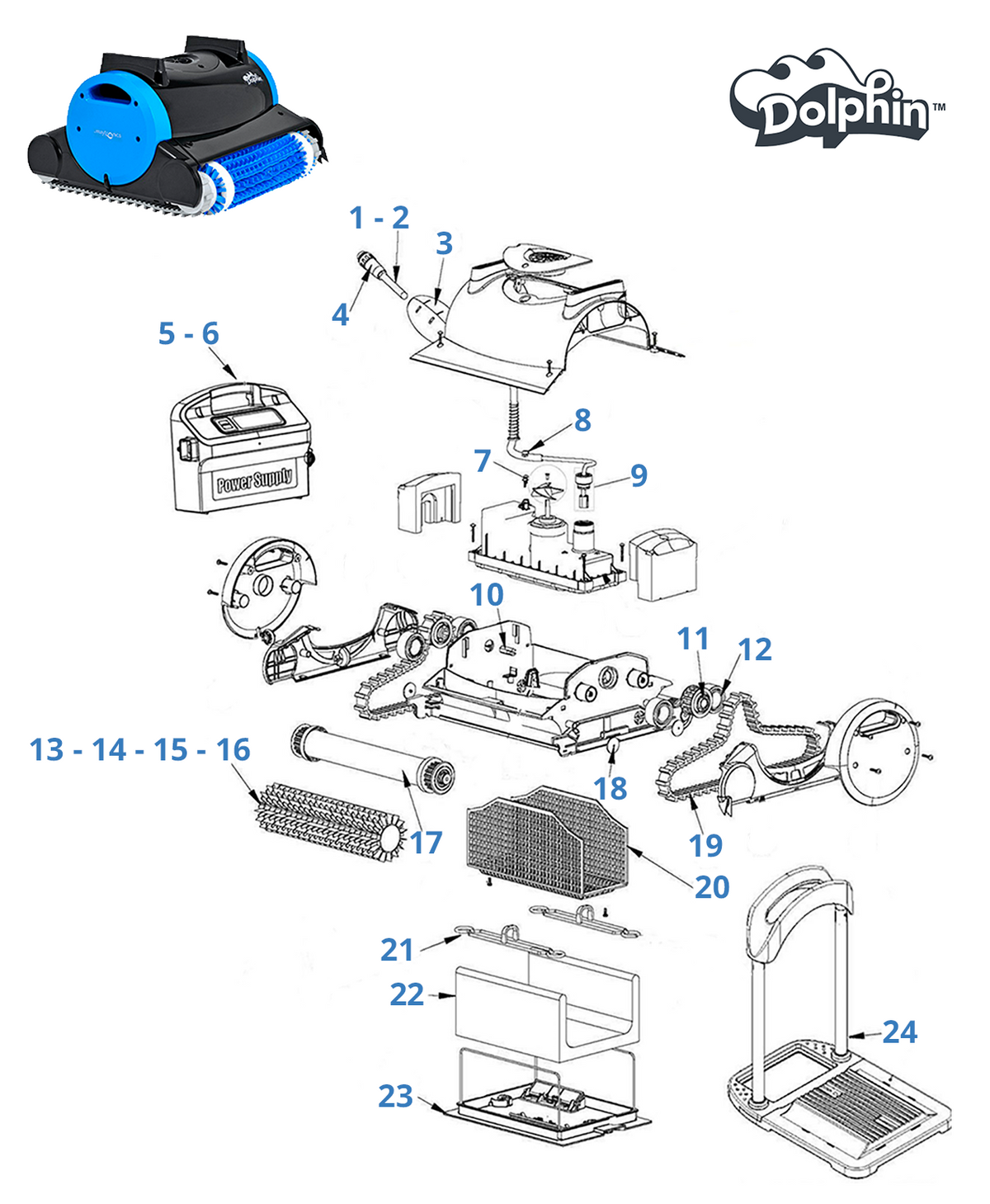 Spare parts for Dolphin XT2