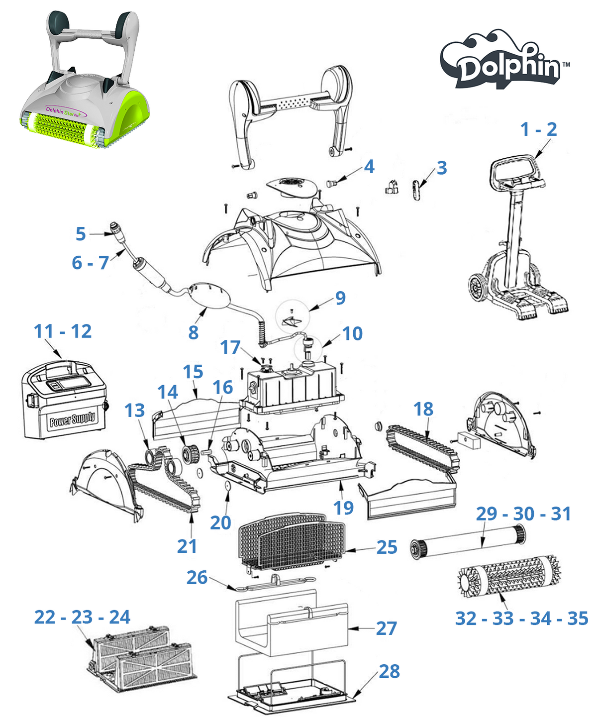 Spare parts for Dolphin Star Plus