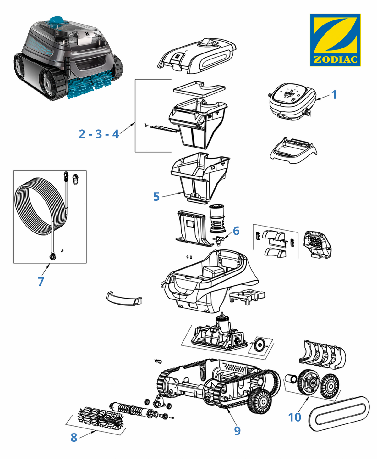 Spare parts Zodiac CNX 2090