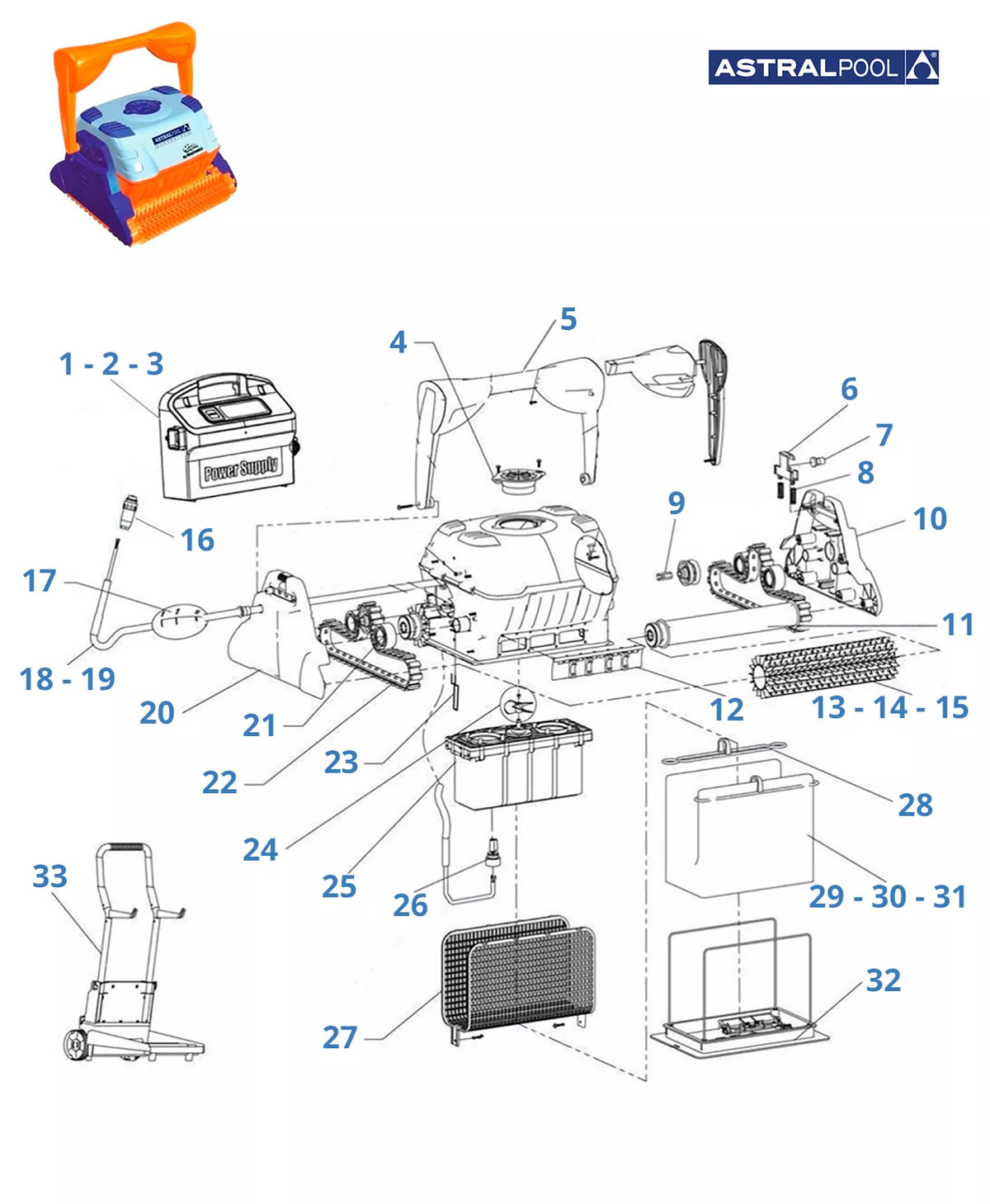 Spare parts Astralpool Superkleen