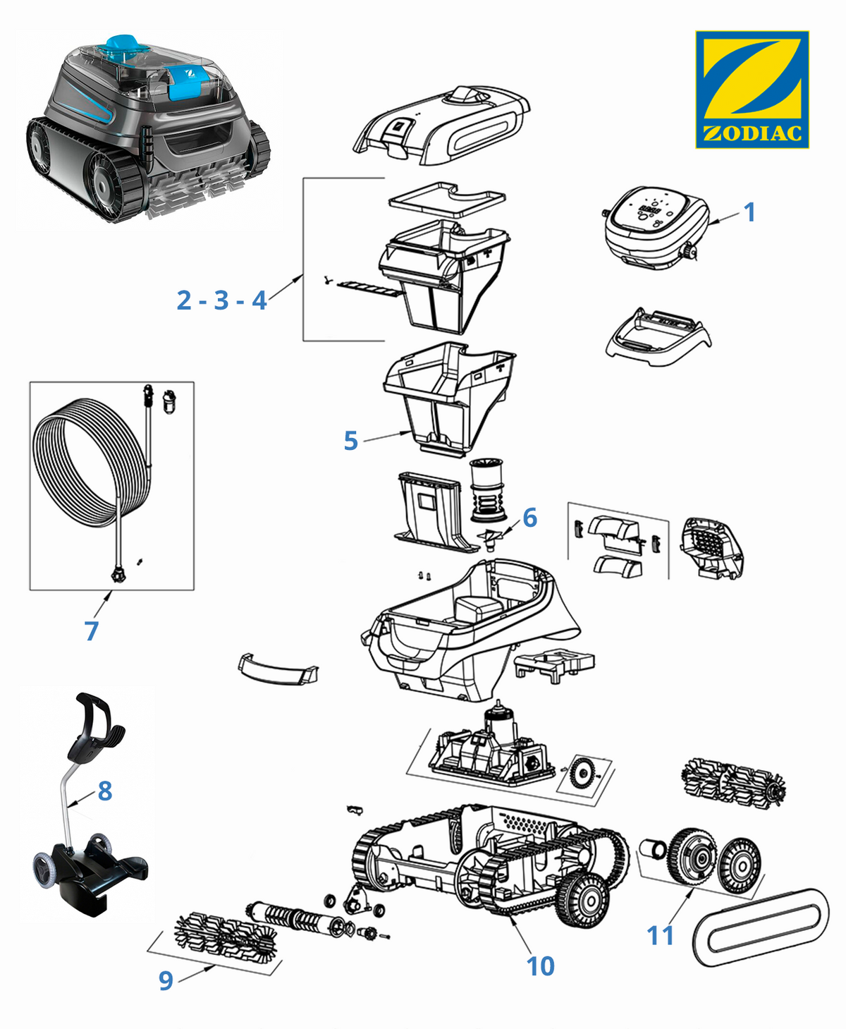 Pièces détachées Zodiac CNX 40 iQ