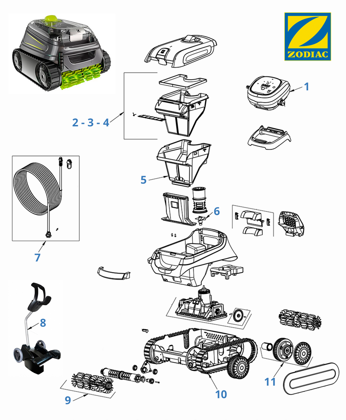Recambios Zodiac CNX 4020 iQ