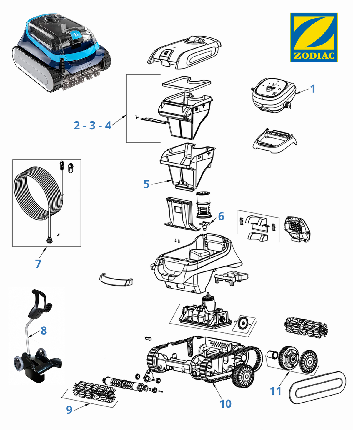 Recambios Zodiac XA 4010 iQ