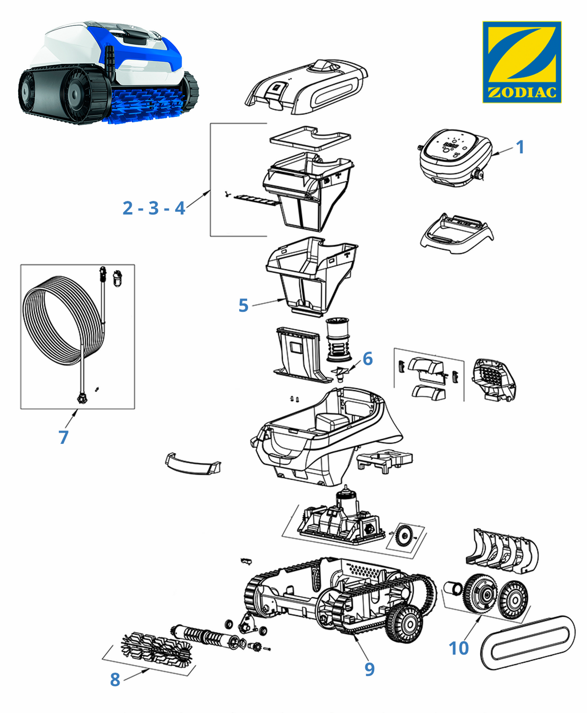 Recambios Zodiac Voyager RE 4250
