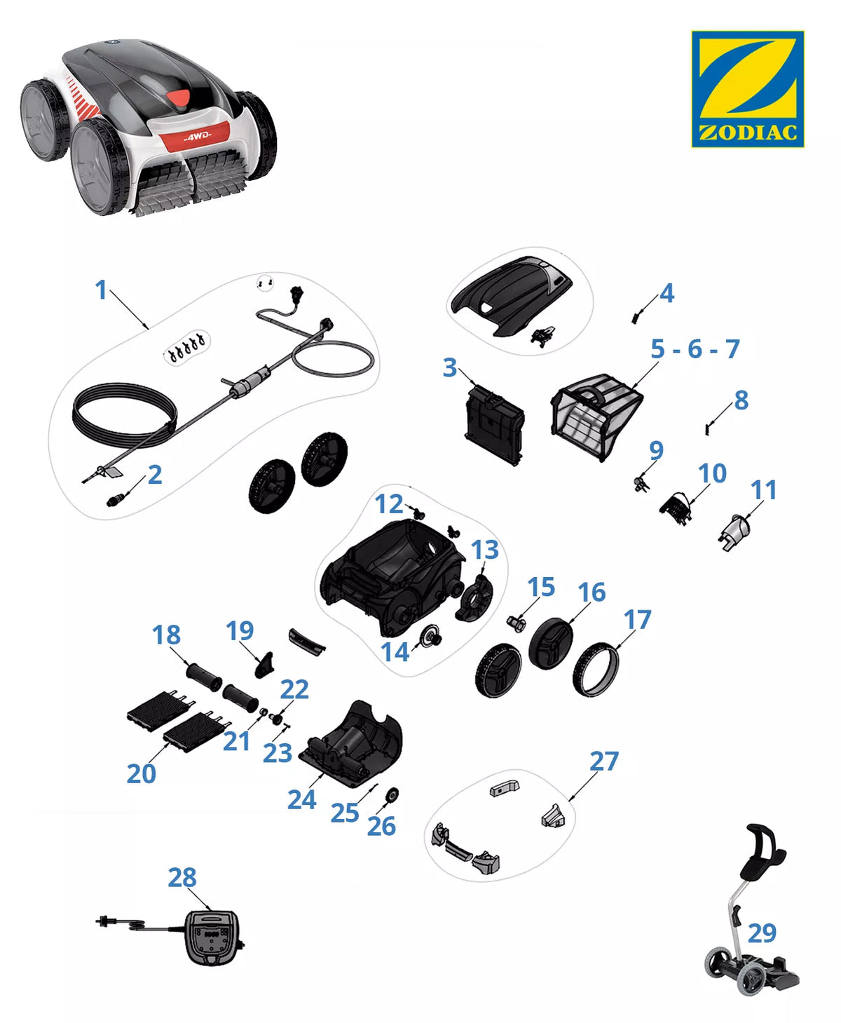 Recambios Zodiac OV 5345