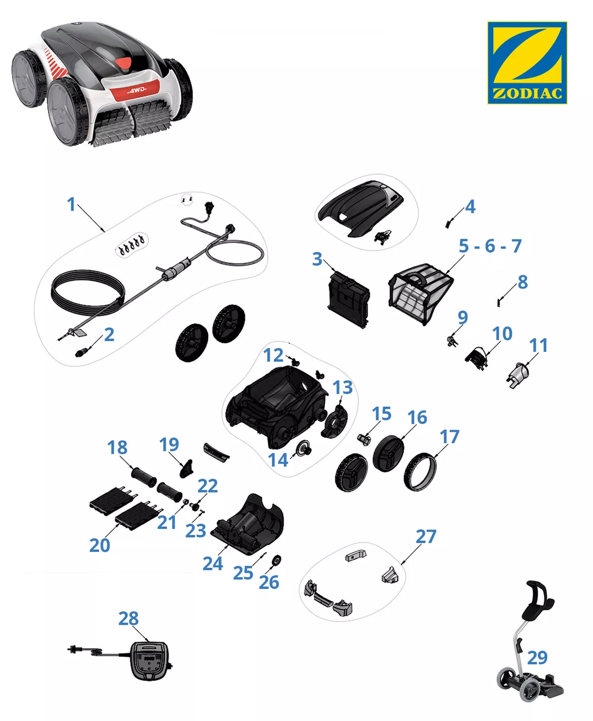 Recambios Zodiac OV 5445 iQ