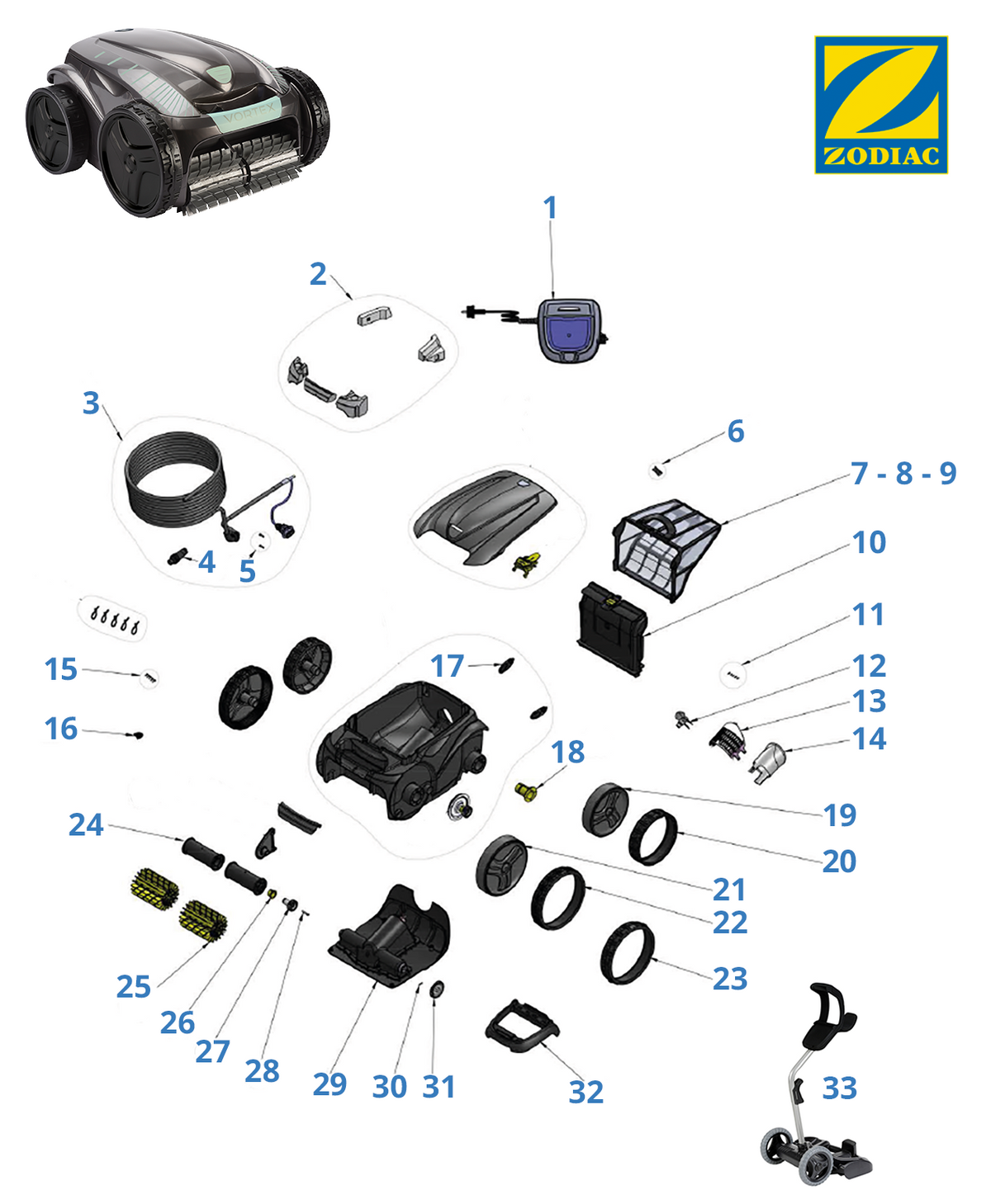Recambios Zodiac Vortex AV 348 50