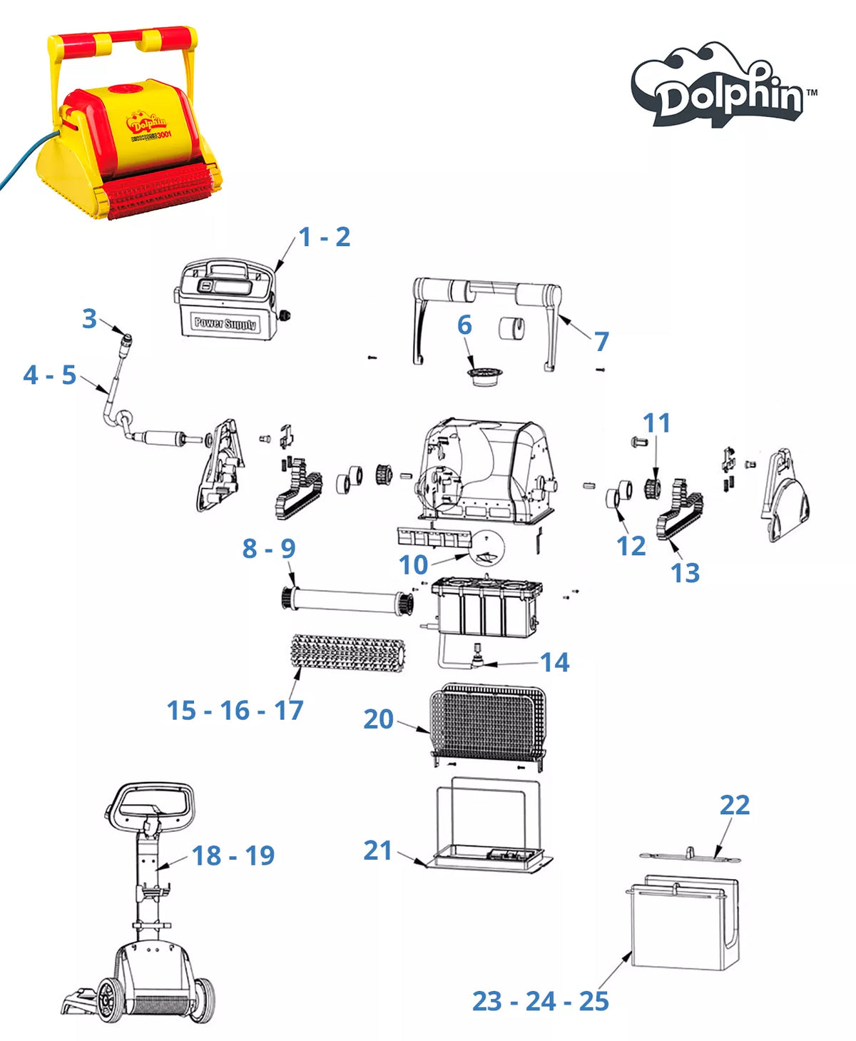 Onderdelen voor Dolphin Diagnostic 3001