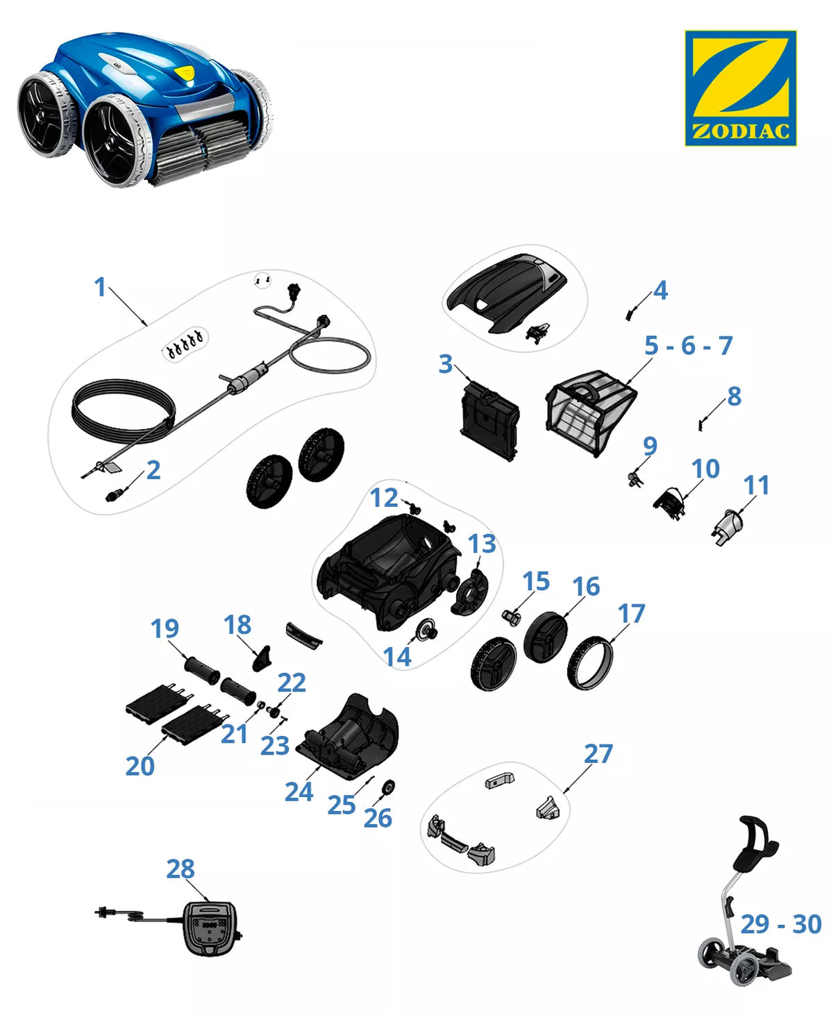 Recambios Zodiac RV 5380