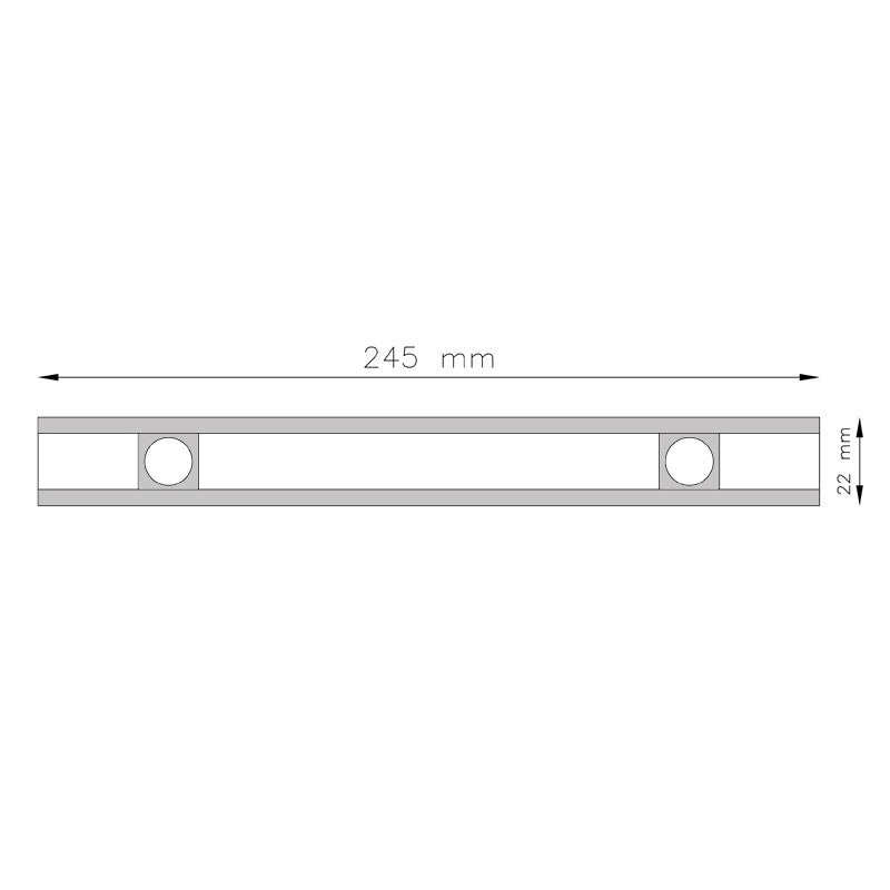 Rejilla para rebosadero piscina 22/245 mm. uni