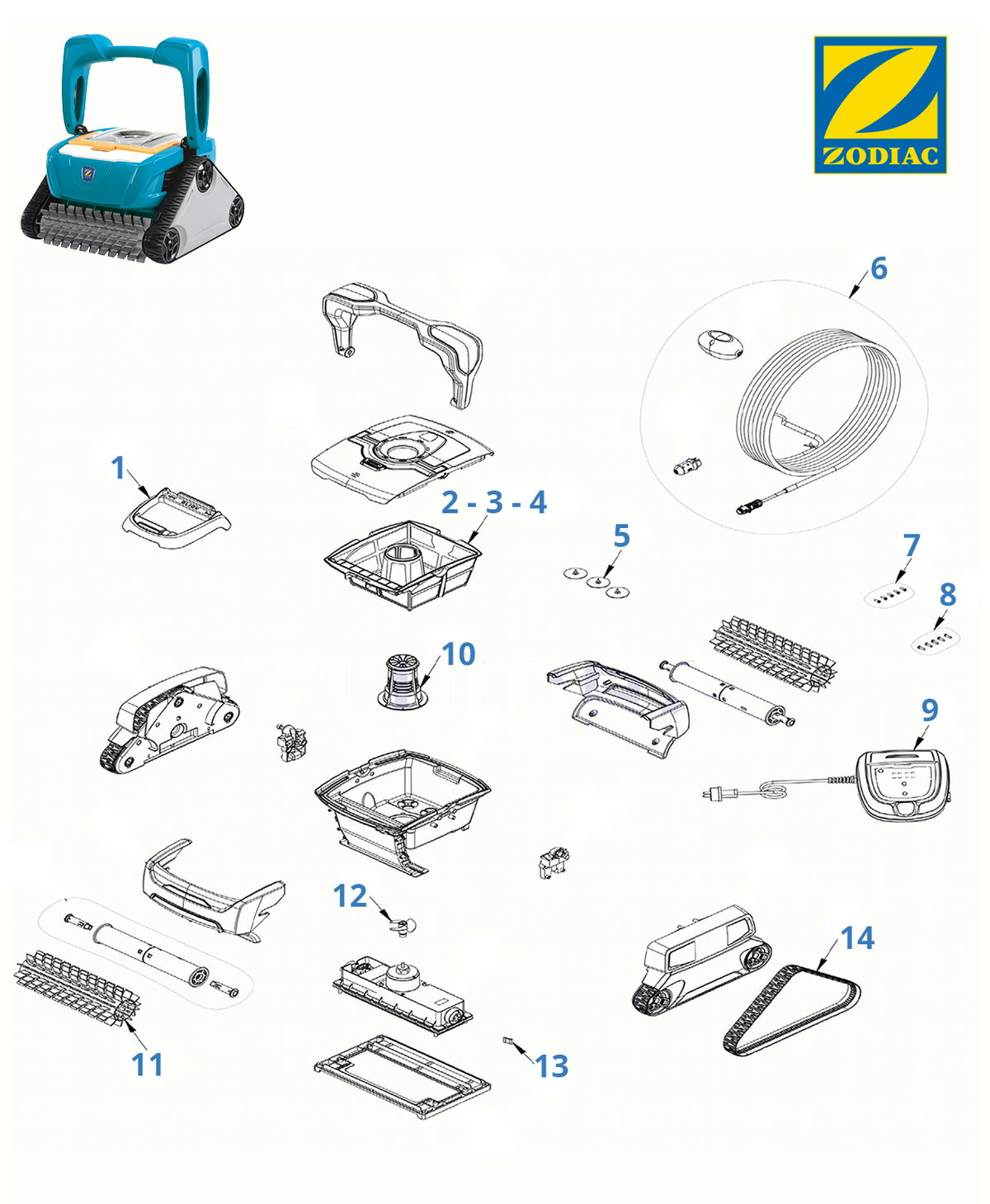 Recambios Zodiac RC 4030