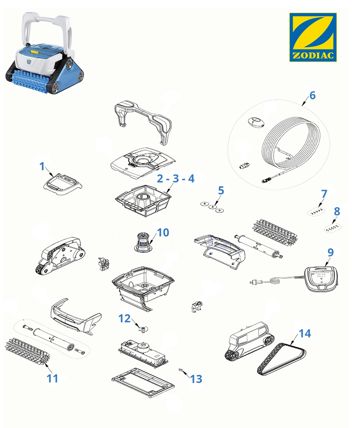 Recambios Zodiac RC 4060