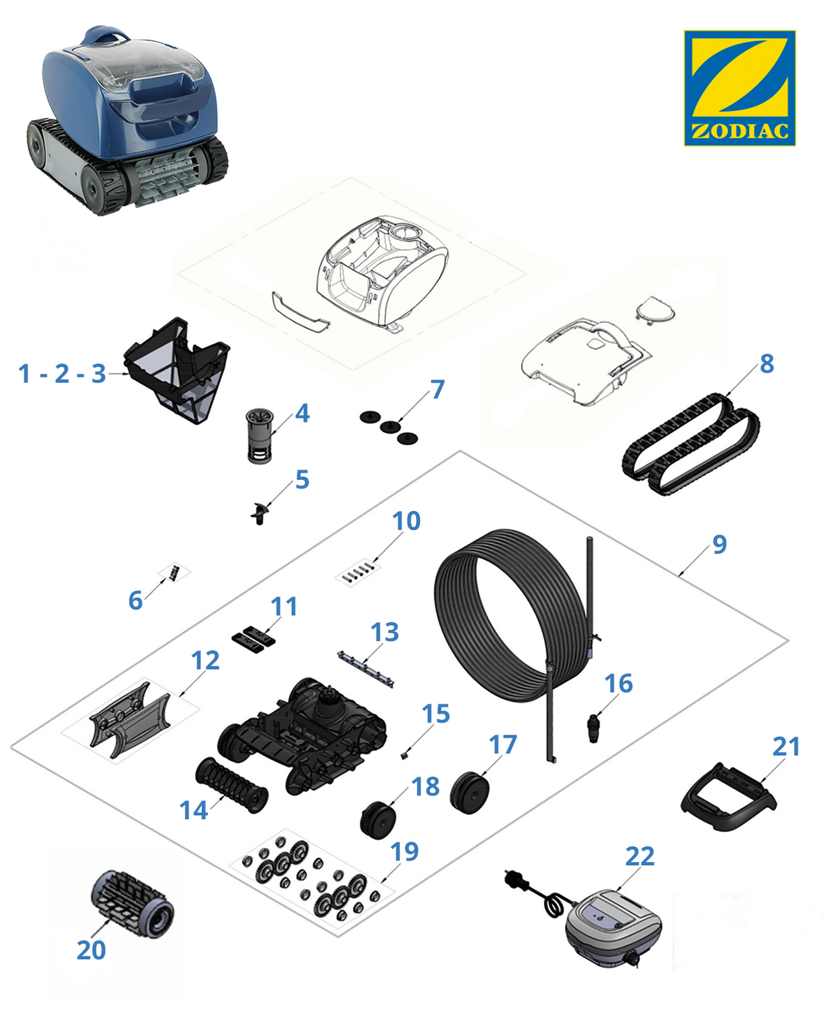 Spare parts Zodiac RG 3200 Tile