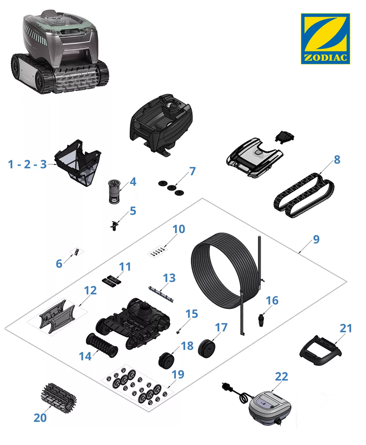 Pièces détachées Zodiac Tornax AT 320 50