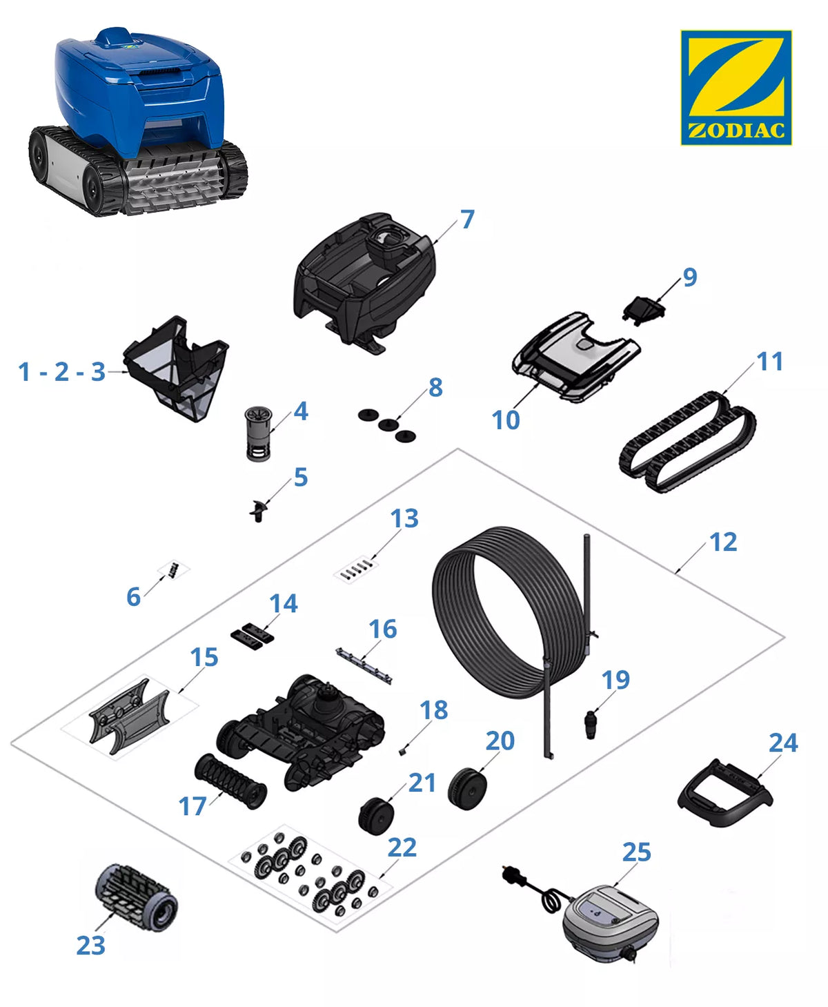Recambios Zodiac RT 2100 Tile