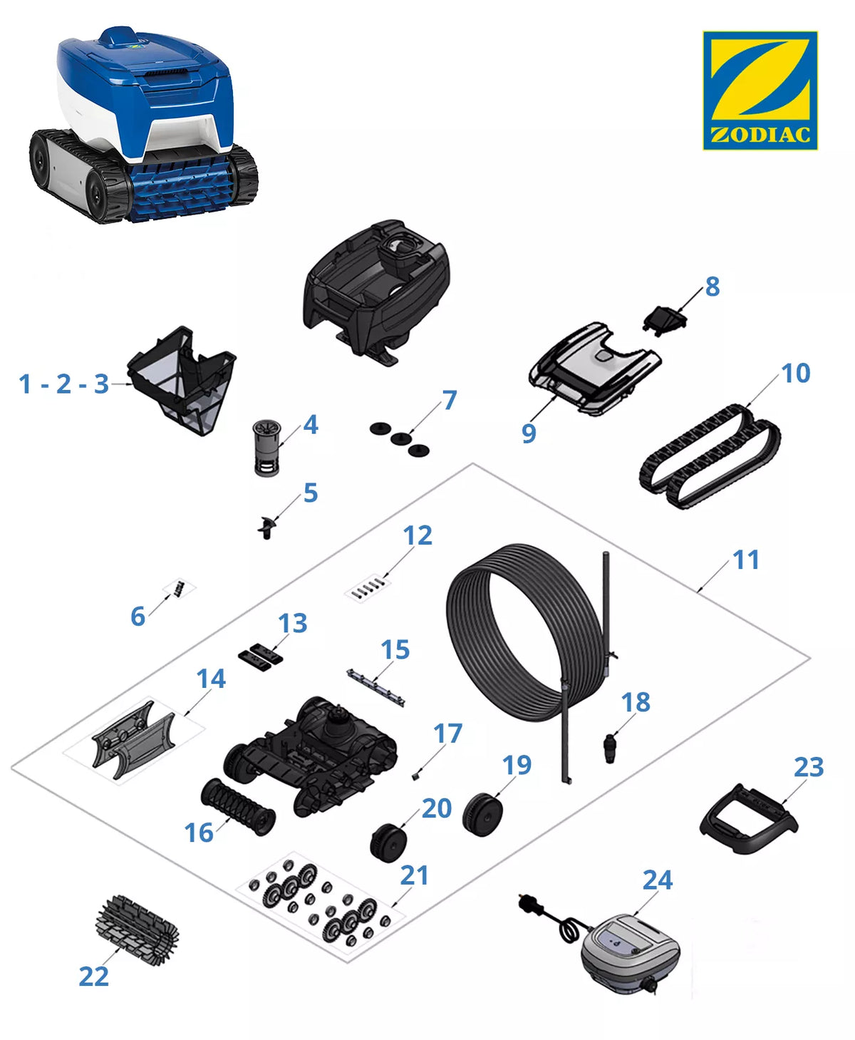 Pièces détachées Zodiac RT 2150