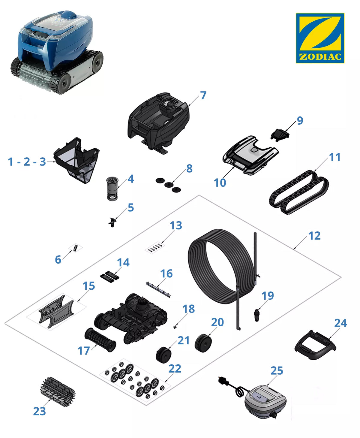 Recambios Zodiac RT 3200