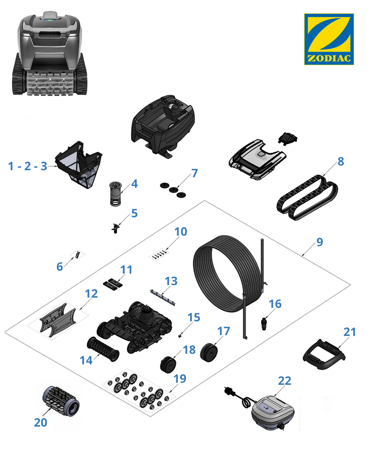 Parti di ricambio Zodiac OT 2100 Tile