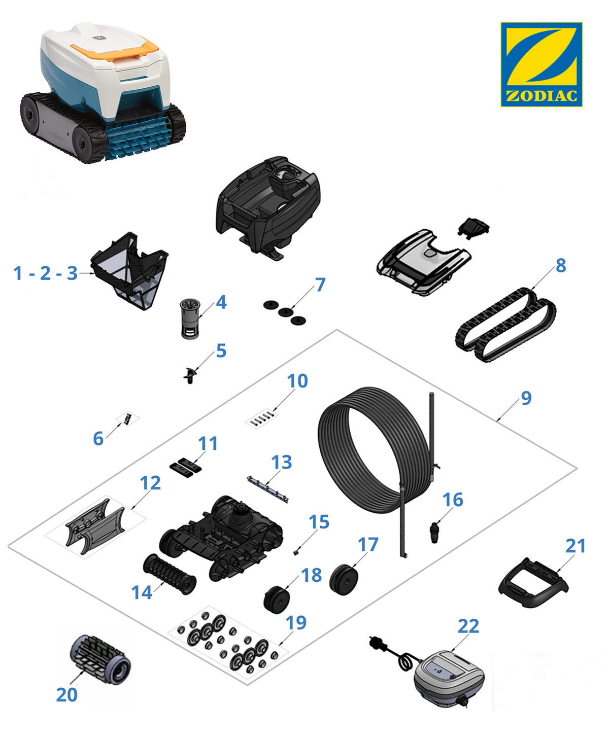 Spare parts Zodiac OT 2130 Tile
