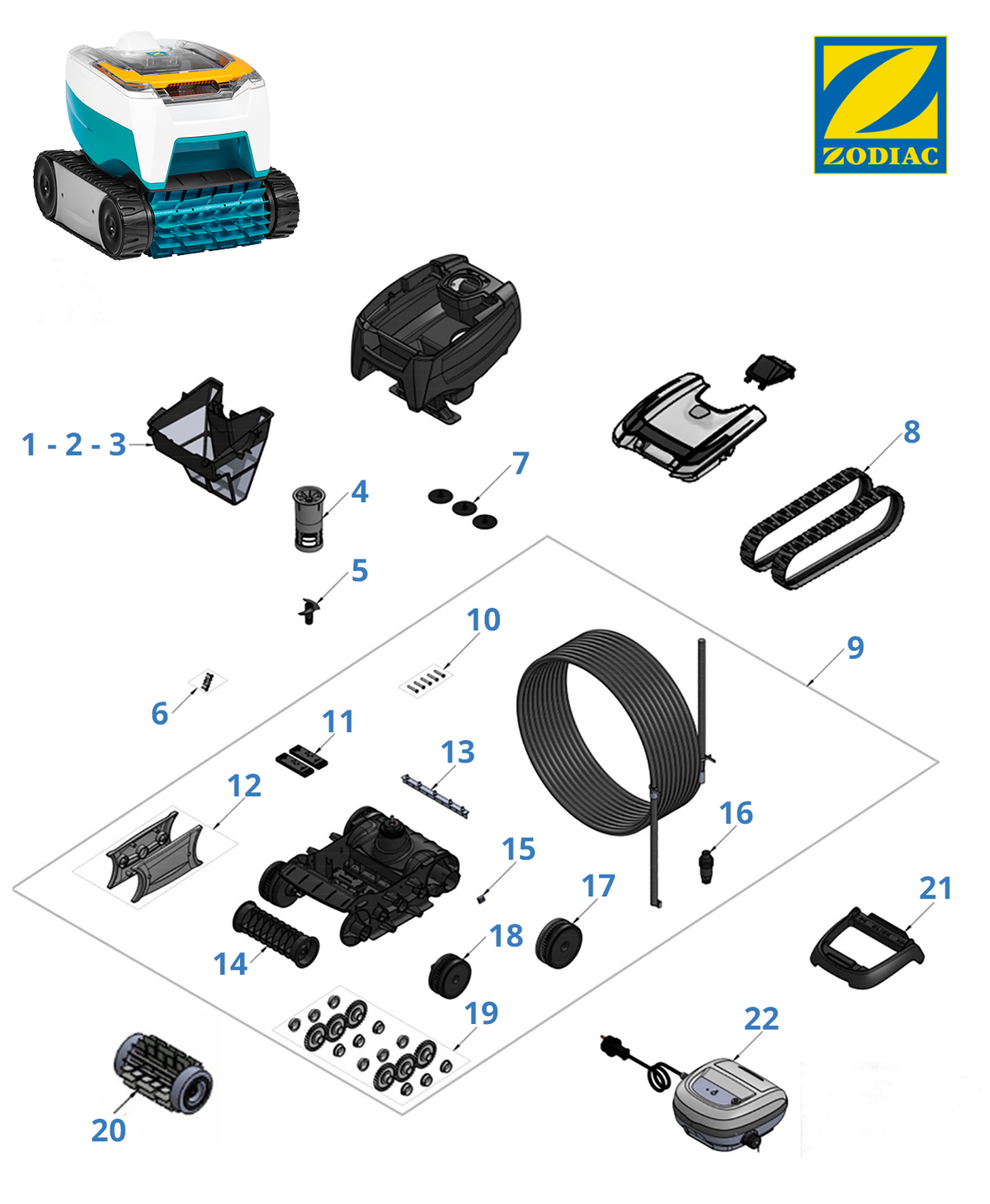 Pièces détachées Zodiac OT 3230 Tile
